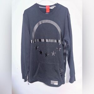 Men’s Nike Air Pivot V3 Black Crewneck Pullover Sweatshirt Large Side Zip Rare